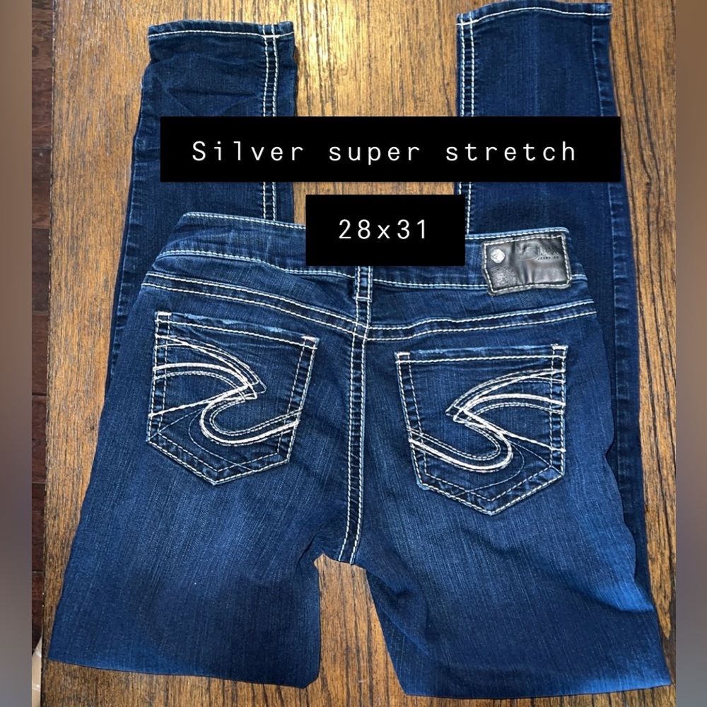 Women’s silver jeans